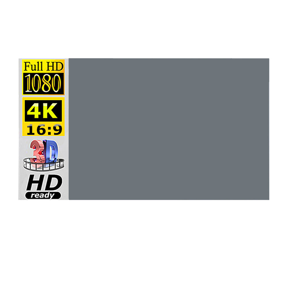 MIXITO Metaal Anti-Licht Projectiescherm 60/84/110 Inch Volledig HD 4K 3D Anti-reflecterend Versterk