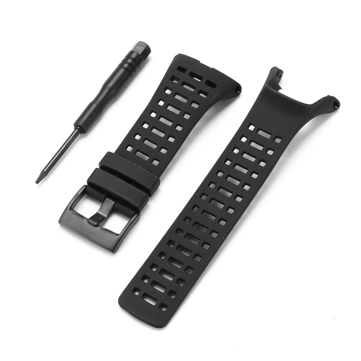 Replacement Black Rubber Watch Band Strap Armband for Suunto Ambit 3 Peak Ambit 2