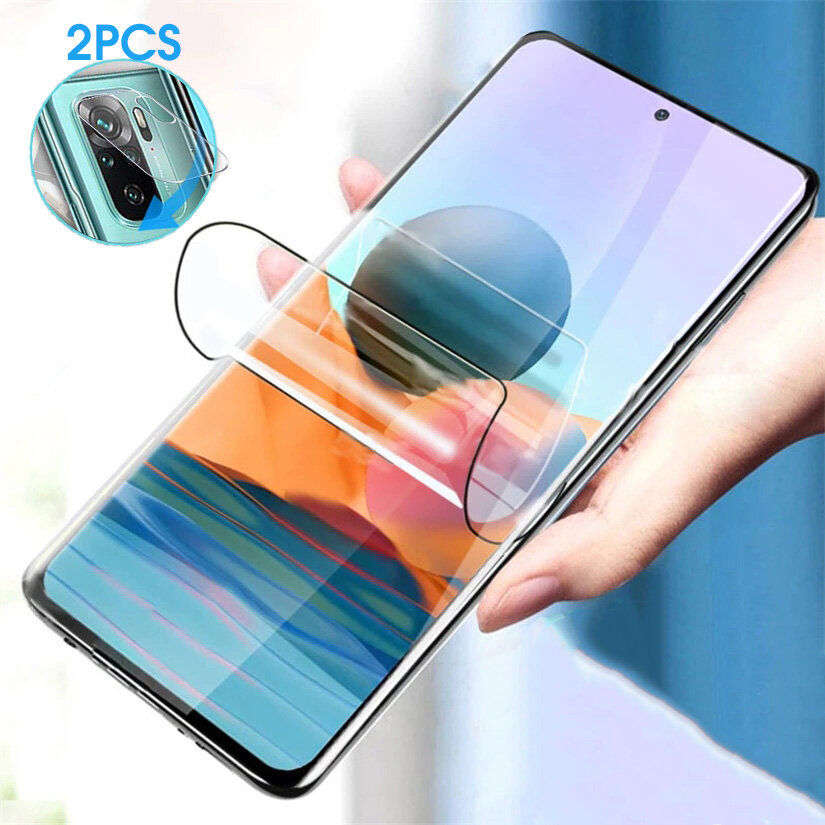

Bakeey for Xiaomi Redmi Note 10 Accessories Set HD Automatic-Repair Soft Hydrogel Film Screen Protector + 2Pcs HD Clear