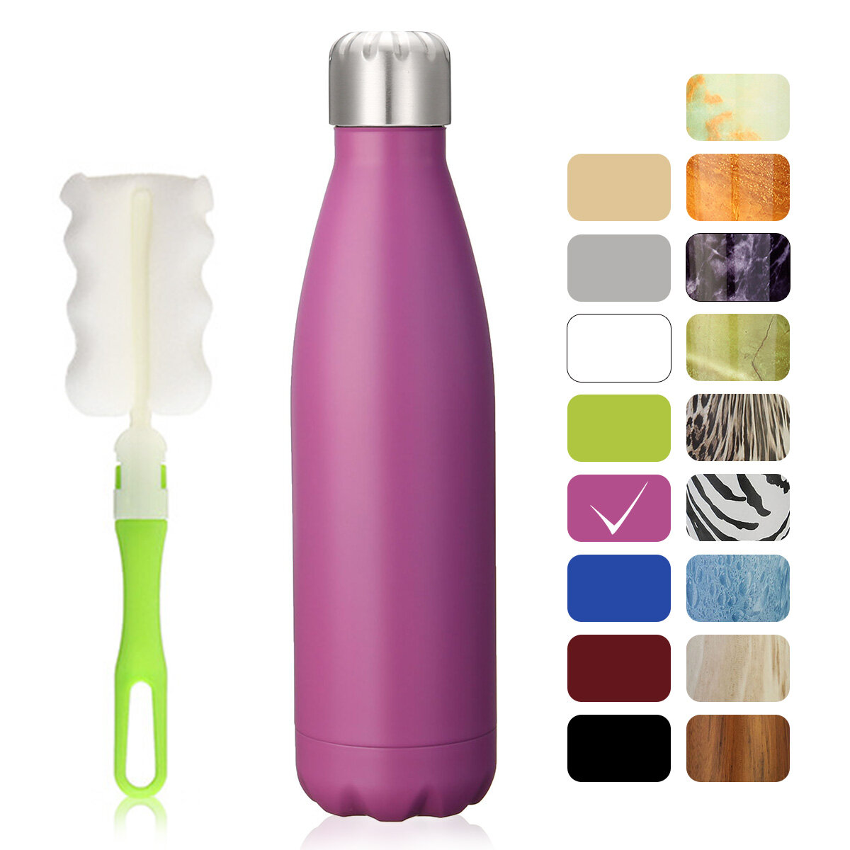 best price,king,500ml,insulated,stainless,steel,water,vacuum,bottle,eu,discount