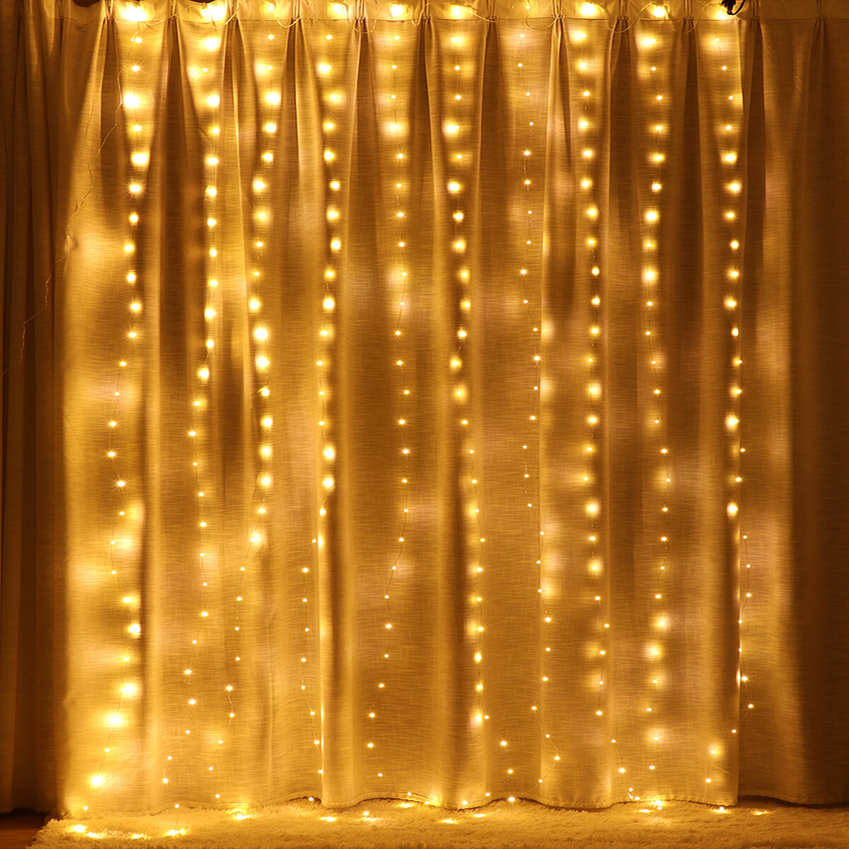 3M*2M USB 200LED Curtain Window Fairy String Light Twinkle Christmas Party Wedding Holiday Outdoor Lamp