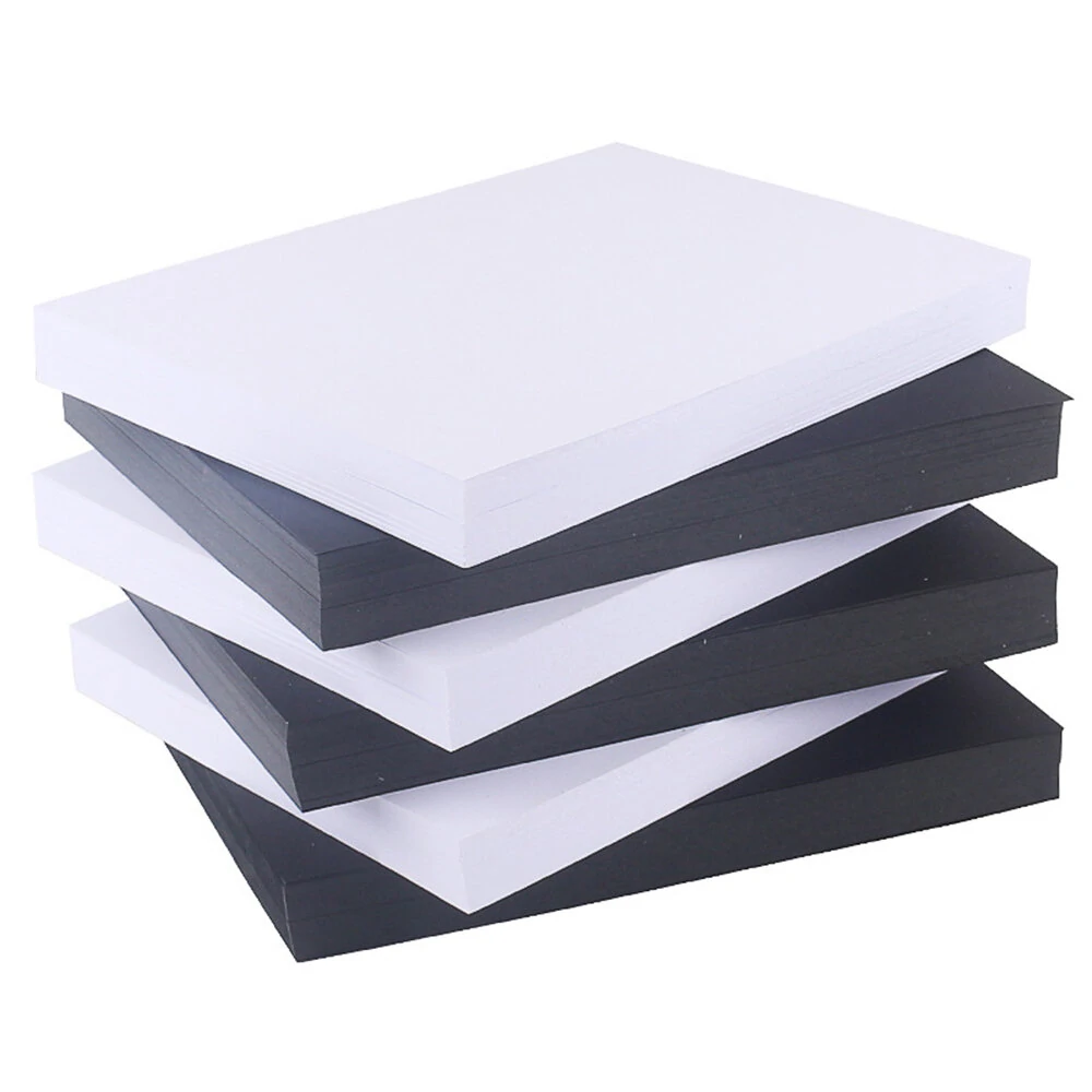 Maika 100pcs a4 white/black thick cardboard 120g business card paper painting hard paper drawing art for students office