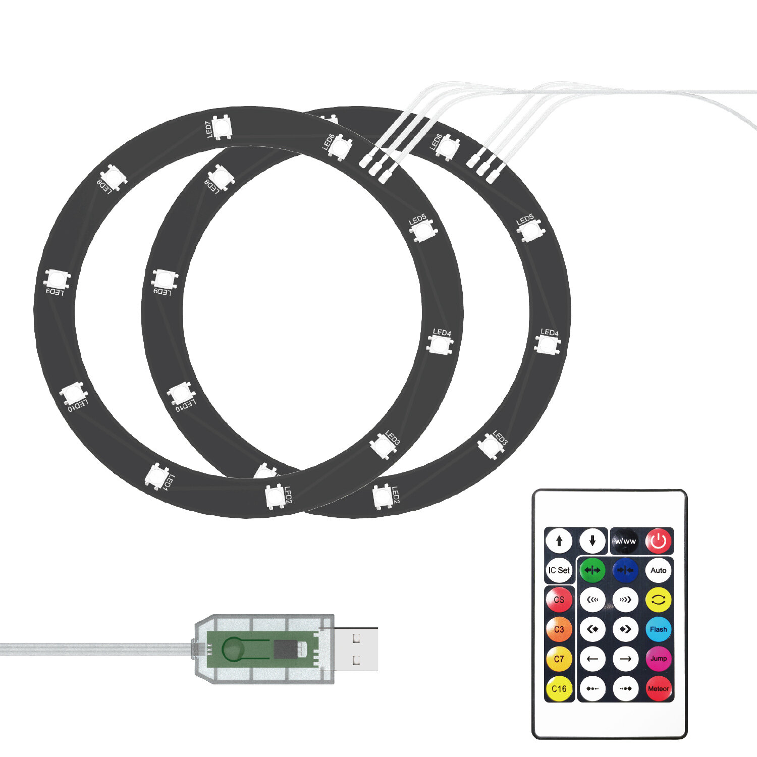 

for PS5 Slim Host RGB LED Light Strip Kit Ambient Decoration Accessories APP/USB/Remote 3 Methods Control DIY Decorative