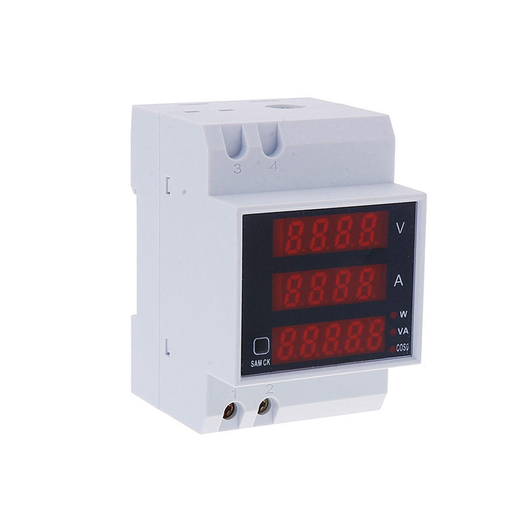 

D52-2048 Digital Energy Meter LED Active Power Factor Multi-Functional Power Meter Voltmeter Current Meter AC80-300V,0-1