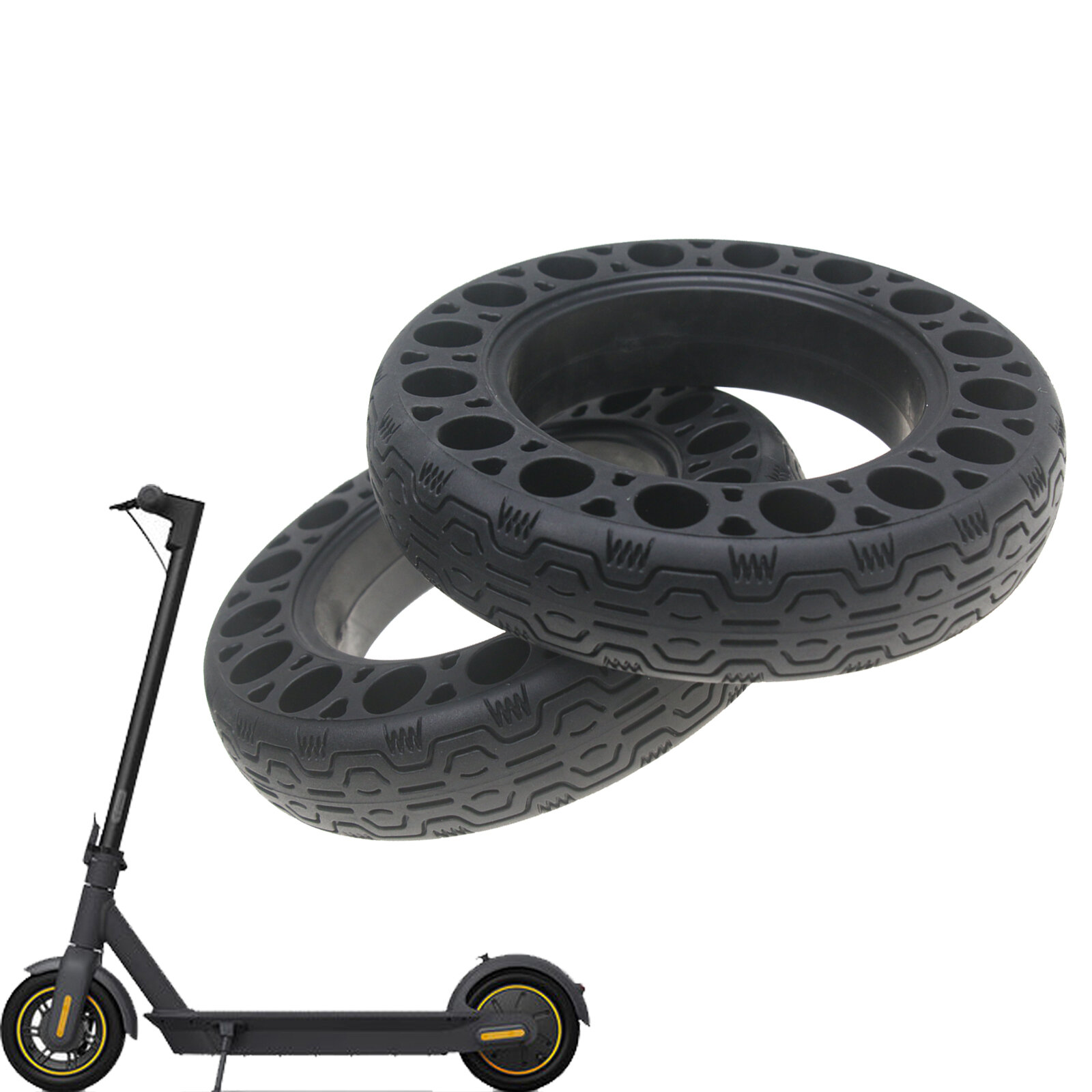 For Ninebot G30 Max Electric Scooter Non-inflatable Solid Tire Honeycomb Tires 