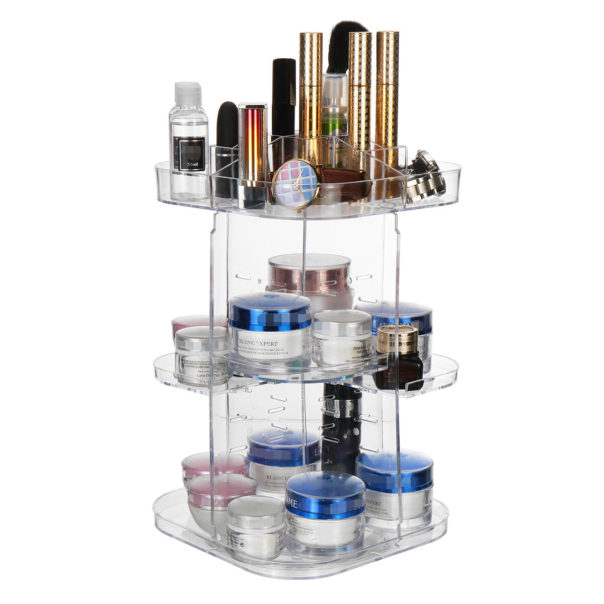 

360 Rotation Makeup Organizer Brush Holder Jewelry Makeup Cosmetic Storage Box