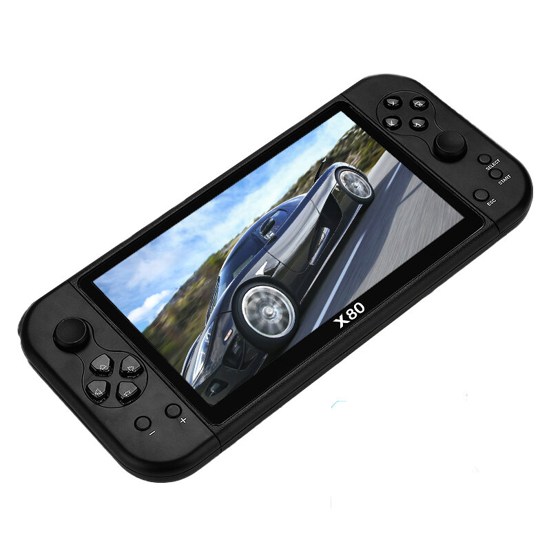 X80 7－inch HD Large Screen Portable Game Console 16G＋32G Multi－function Nostalgia Classic Handheld Game Console