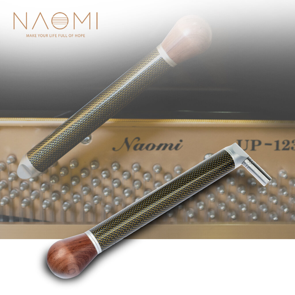 NAOMI Carbon Tube Piano Tuning Lever Carbon Fiber Gold Silk Braided Tube Piano Tuning Hammer