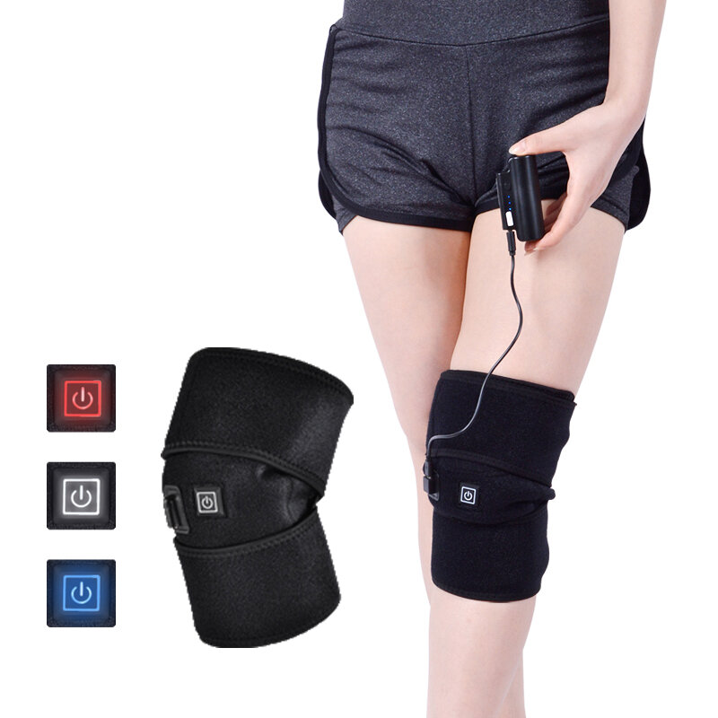 Knie Verwarming Pads Brace Ondersteuning Pads Thermische Warmte Therapie Wrap Knie Massager voor Kra