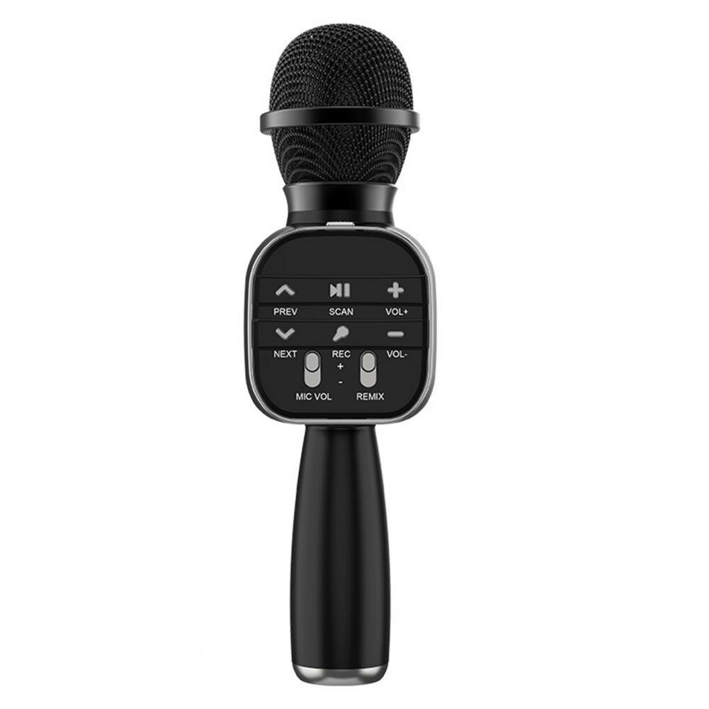 Bakeey DS813 Handheld Microphone Versatile Sound Change Metal bluetooth 5.0 Condenser Mic Music Player for Singing