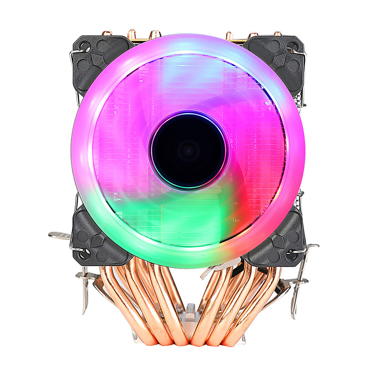 EVESKY CPU Cooling Fan 1/2/3 Fans 3/4 Pin 6 Heat Pipes RGB/Without Light Silent Computer Case Cooler