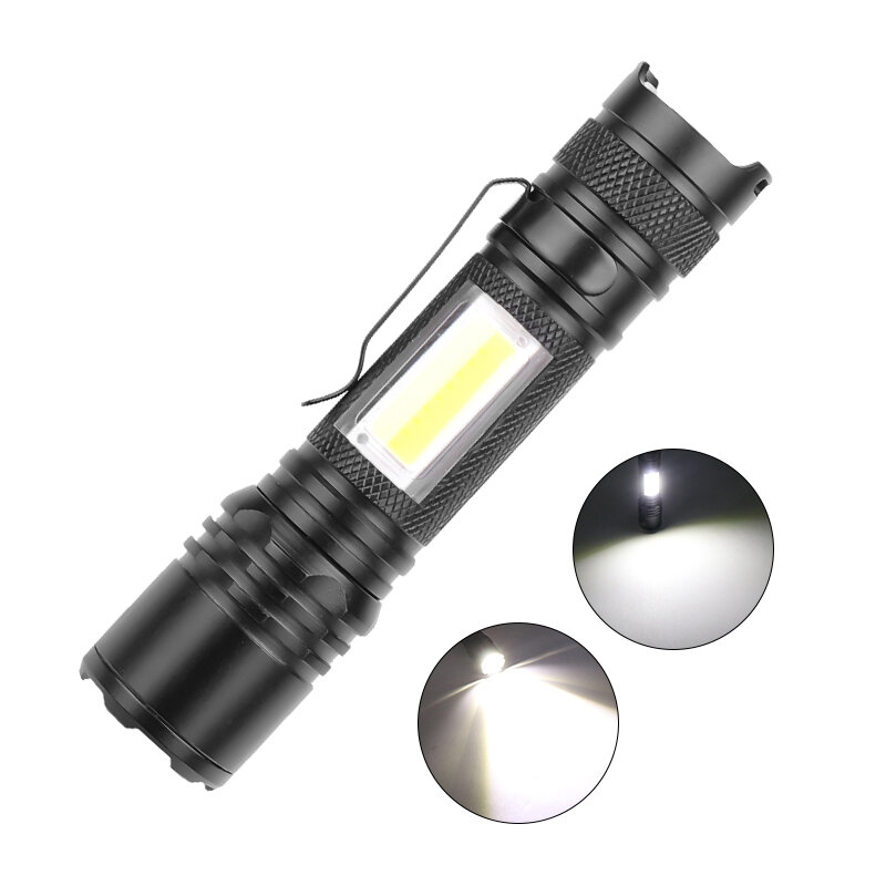 

XHP50 1200LM LED COB Zoomable Flashlight USB Rechargeable Mini Torch For Outdoor Hunting Searching