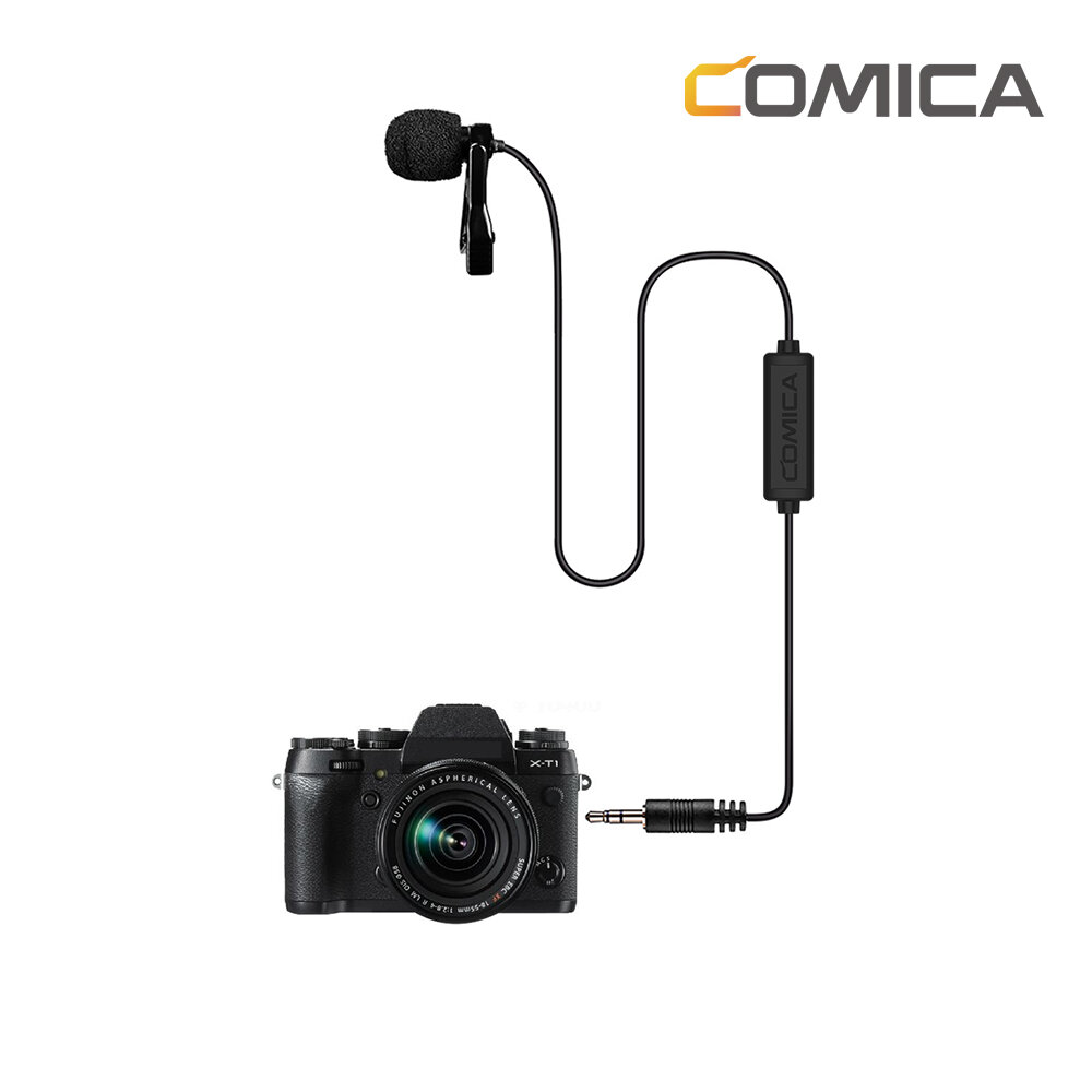 

Comica CVM-V01CP 2.5M Lavalier Microphone Clip-on Omnidirectional Condenser Interview Mic for USB-C DSLR Sports Camera