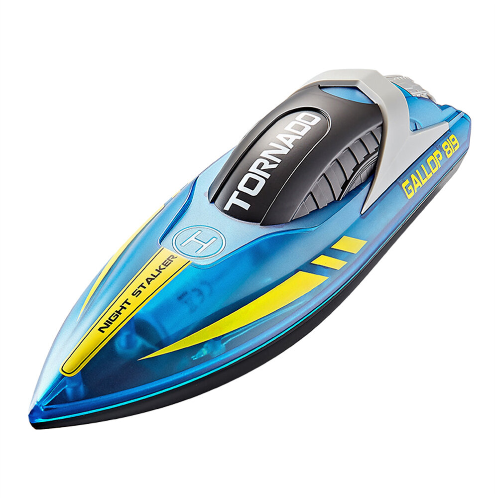 

HXJRC HJ819 2.4G 4CH RC Boat High Speed LED Light Speedboat Waterproof 15km/h Electric Racing Vehicles Models Lakes Pool