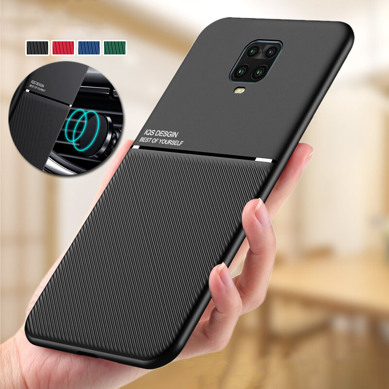 

Bakeey Magnetic Texture Non-slip Leather TPU Shockproof Protective Case for Xiaomi Redmi Note 9S / Redmi Note 9 Pro / Re