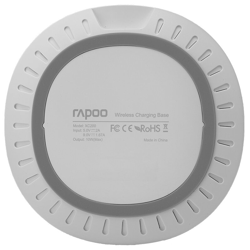 Rapoo XC20010Wワイヤレス充電器iPhone用高速ワイヤレス充電パッド12Pro Max for Samsung Galaxy Note S20 ultra Huawei Mate40 OnePlus 8 Pro