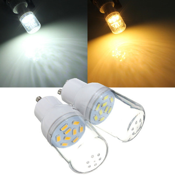 GU10 3W Wechselstrom 110 V LED Glühlampe Weiß / Warmweiß 9 SMD 5730 heller Punkt Mais Lampe