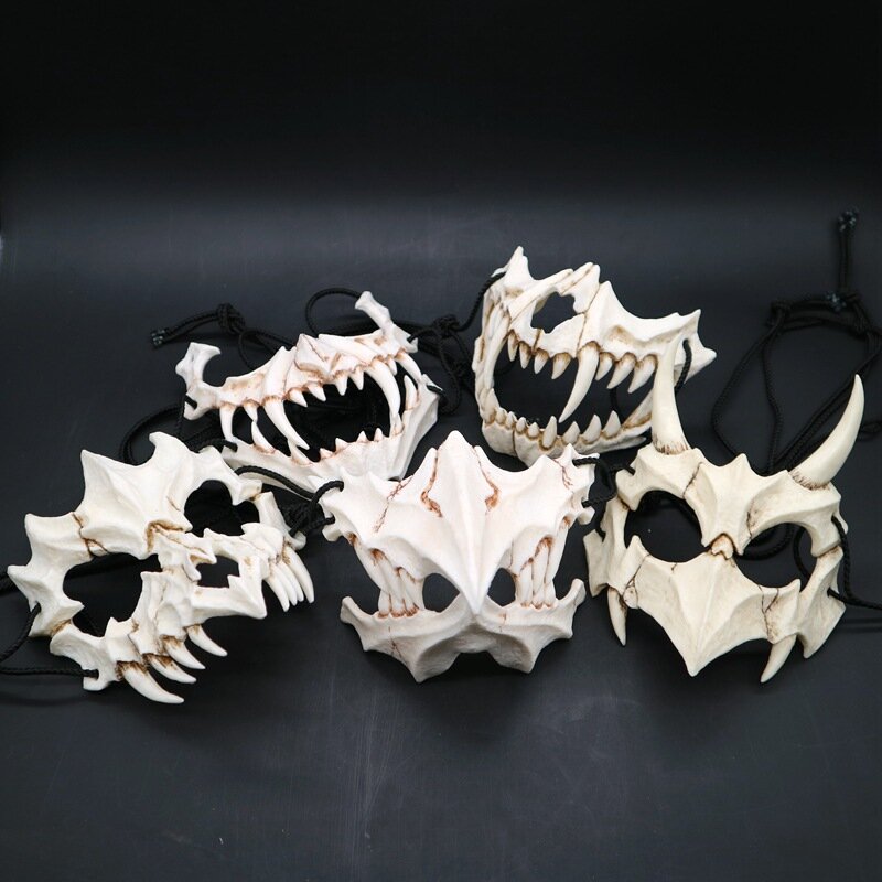 Japanese Kurato Mito Nue Tengu Ryujin Tiger Mask Halloween Props Cosplay Resin Masks