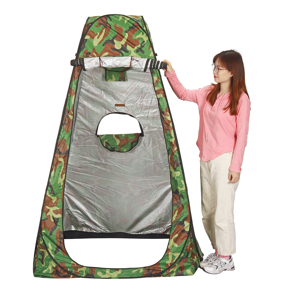 Single/Double Portable Pop-up Tent Camping Toilet Shower Dressing Privacy Room Tent Waterproof