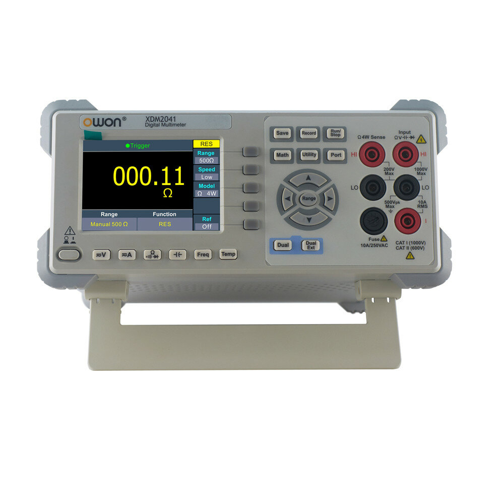 OWON XDM2041 Multímetro Digital de 55000 Cuentas Resolución Alta 480x320 Medición de Voltaje/Corriente AC Verdadero RMS