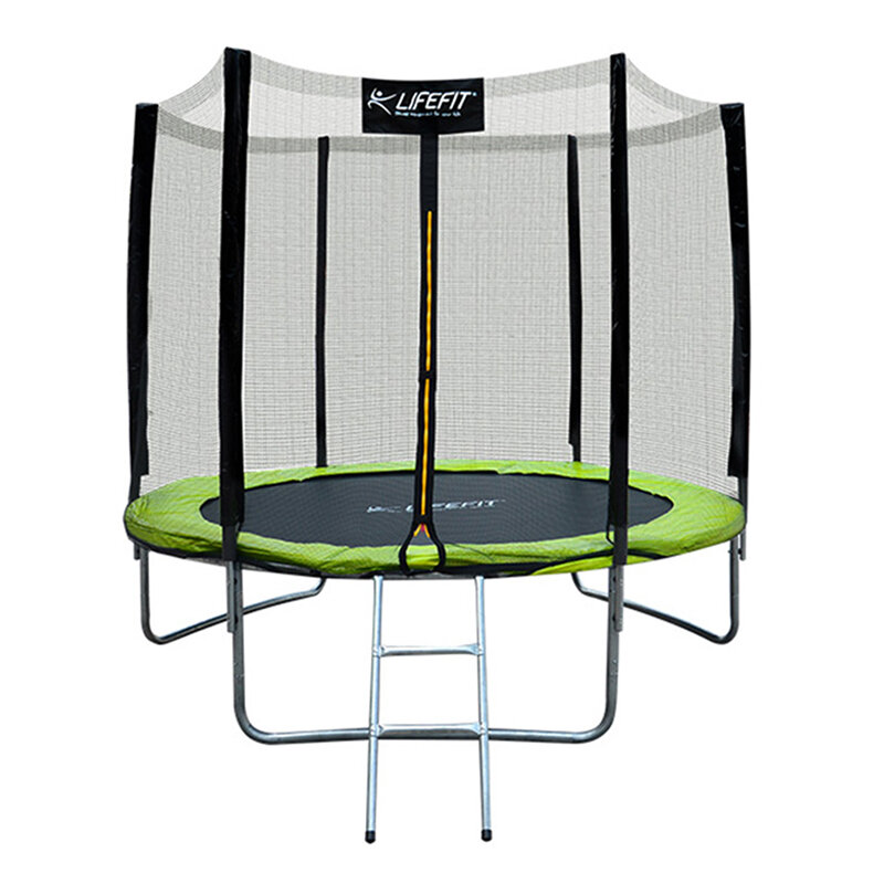 [EU Direct] LIFEFIT 8 Feet Trampoline 244cm High-Quality Practical Trampoline with Safe Protective Net Jump Safe Bundle