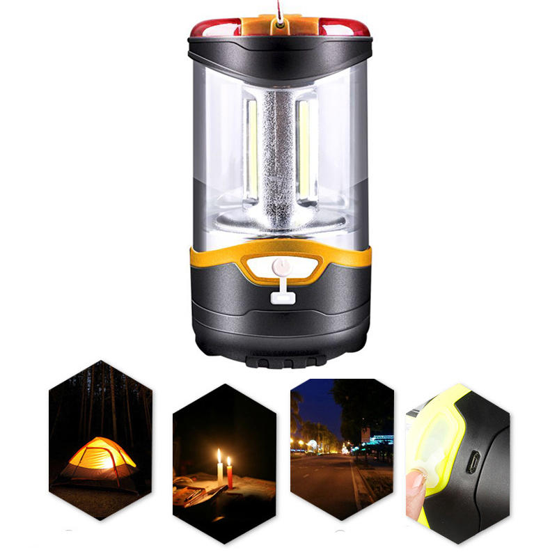 IPRee®ポータブルCOBキャンプ用ランタン3モードUSB充電式緊急ライトナイトランプ