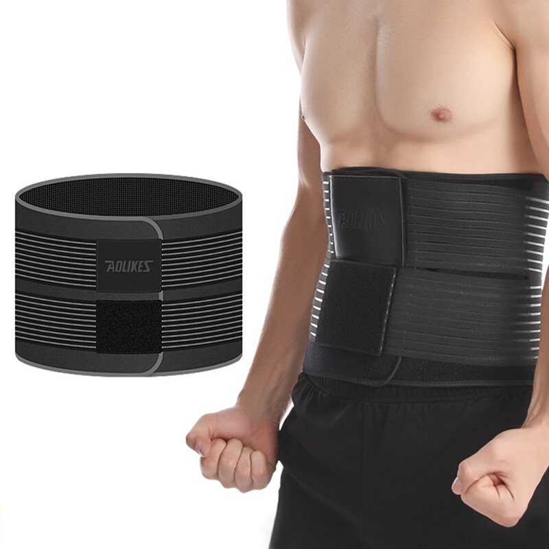 AOLIKES Waist Belt Fat Burning Quadruple Compression Breathable Adjustable Waist Support Belt Outdoor Fitness Exercise P