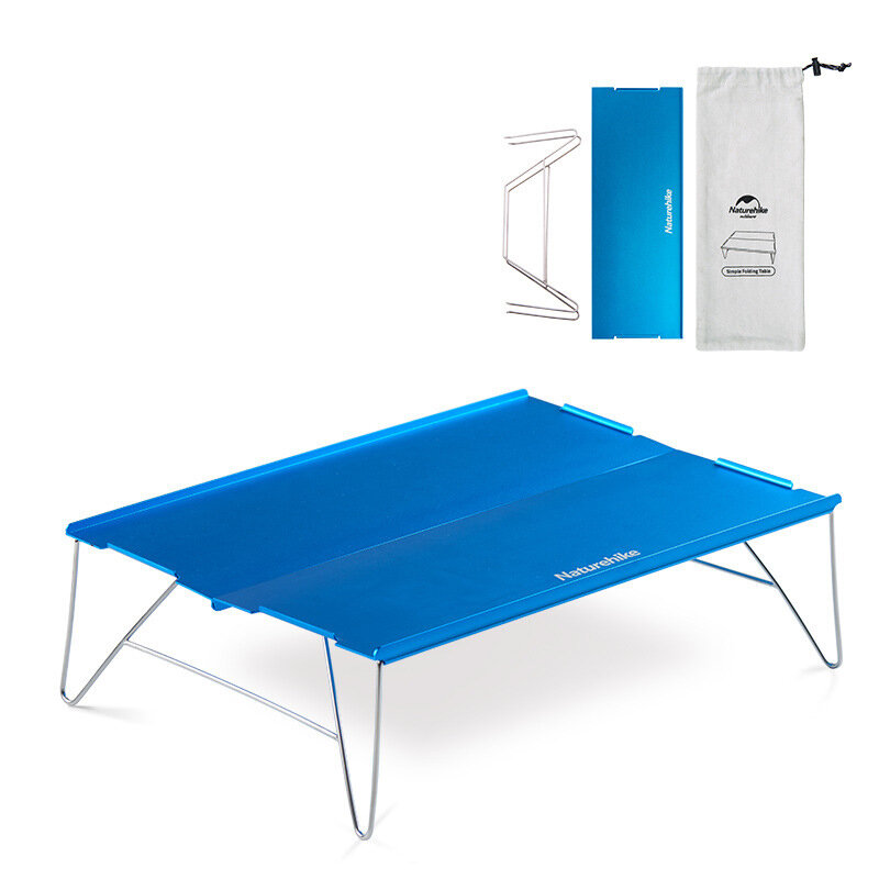 turehike Sammenleggbar Aluminiumslegering Mini Desk Utendørs Spisebord for Camping Picnic Maksimal belastning 15 kg.
