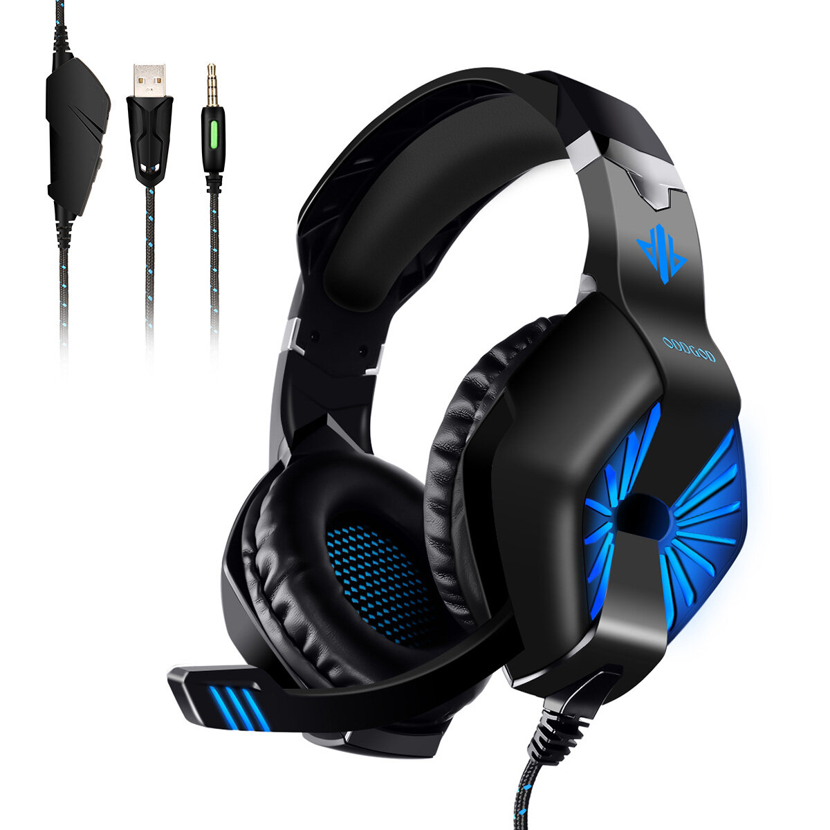 ELEGIANT A3 3.5mm Gaming Headset Mic Headphones LED 3D Stereo Bass Surround Sound Headphone for PC