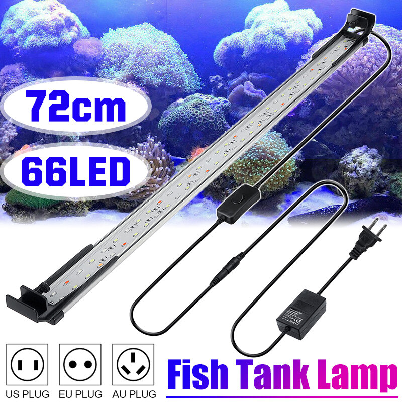 72CM 66LED Aquarium Fish Tank Light High-bright Double Drainage Water Grass