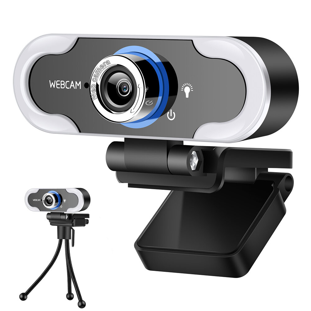 Xiaovv AutoFocus 2K USB Webcam Plug and Play 90? Angle Web Camera with Stereo Microphone for Live St