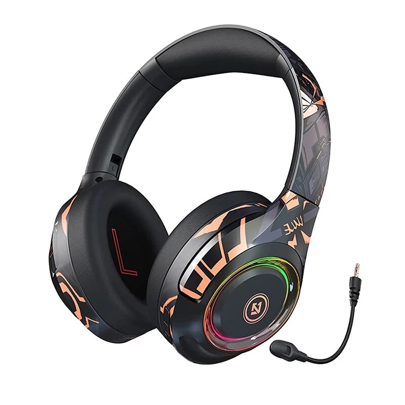 Bakeey EL-A2 bluetooth 5.0 Gaming Headphones HIFI 3D Stereo Bass Wireless RGB Light PC Headsets With