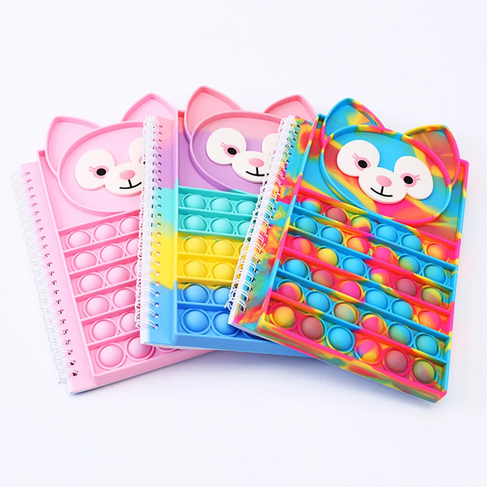 A5 40 push up notebook silicone stress relief bubble diary book for students adults office school