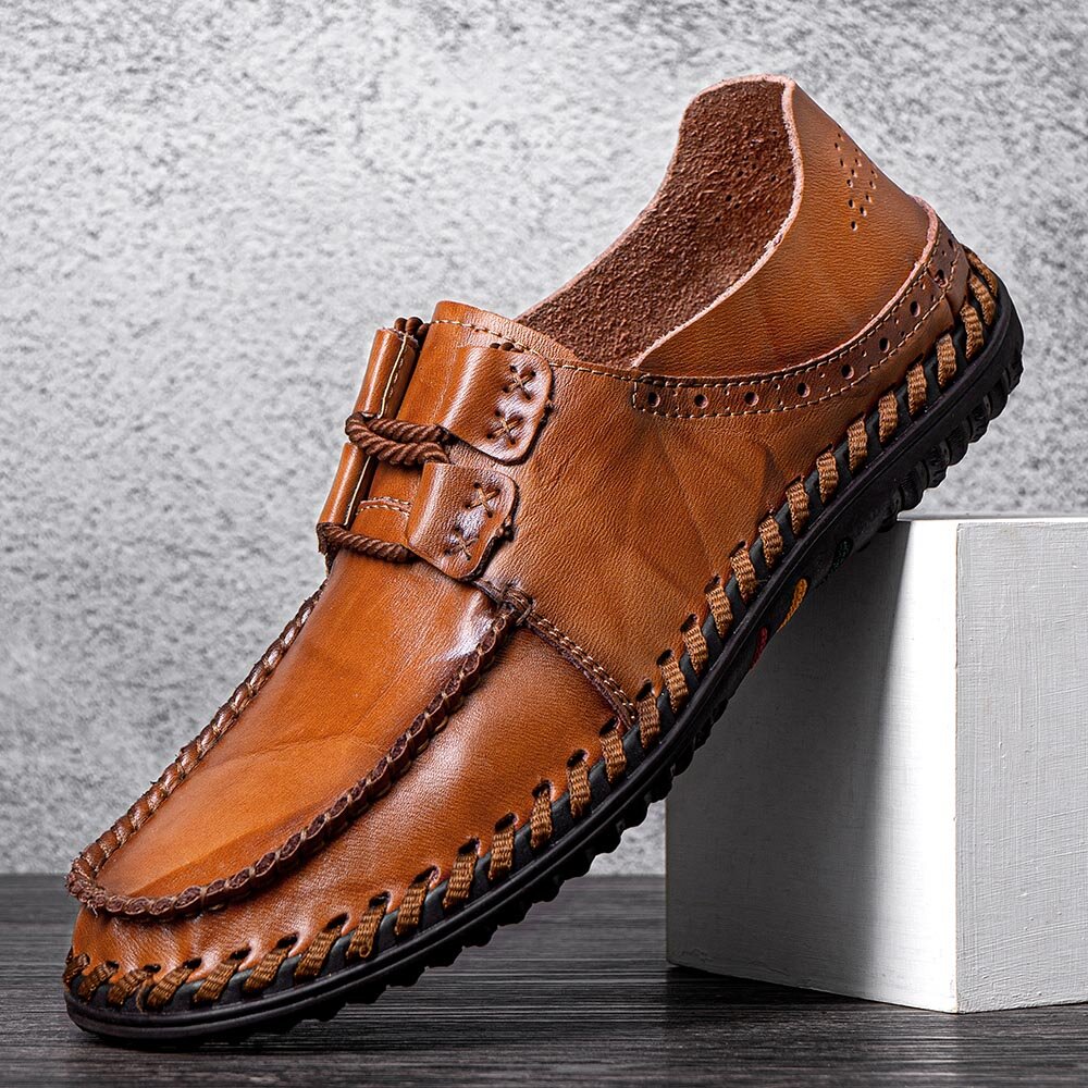 

Мужские дышащие лоферы из воловьей кожи Soft, удобные лоферы на шнуровке снизу, повседневная деловая обувь