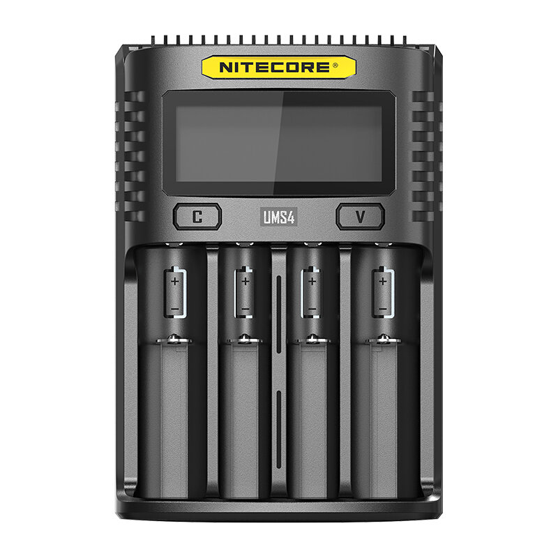 NITECORE UMS4 USB-batterijlader LCD Screen Smart Charging For 26650 18650 21700 UMS2 16340 18350