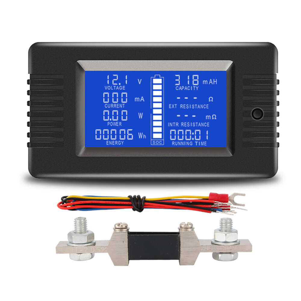 

PZEM-015 Батарея Тестер Напряжение постоянного тока Ток Мощность Емкость Внутреннее и внешнее сопротивление Измеритель о