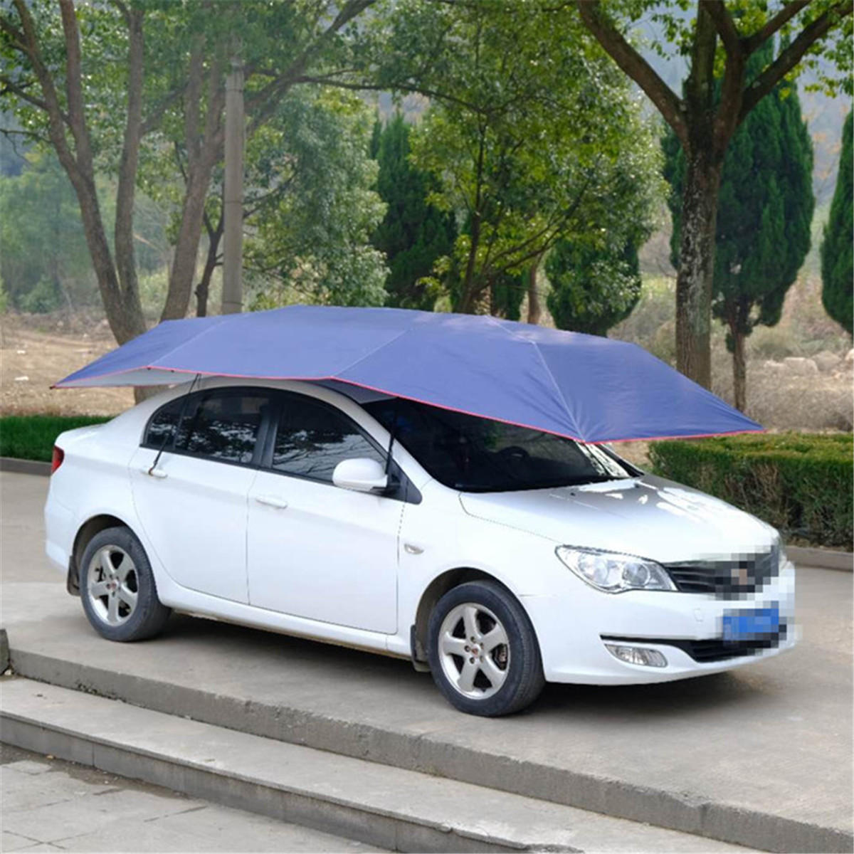 車のテント抗UV防風日シェルターポータブル折り畳み車のキャノピーカバーキャンプの車の傘