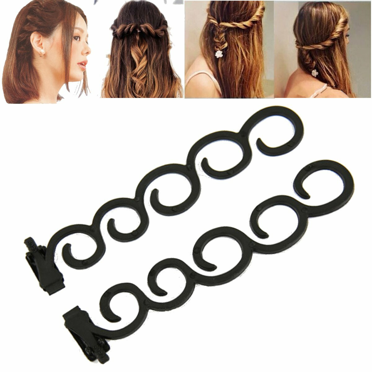 Waterfall Twist Roller Back Hair Styling Clip Stick Bun Maker Braid Tool  Hair Accessories Sale - Banggood USA-arrival notice-arrival notice