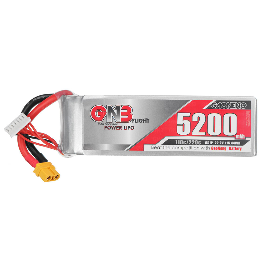 Gaoneng GNB 22.2V 5200mAh 110C 6S LiPo-batterij T/XT60/XT90/XT150/EC5/TRX-stekker voor FPV Racing Dr