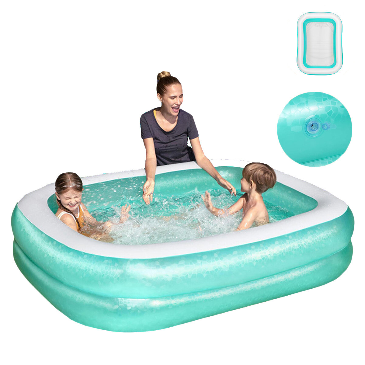 181 x 130CM Inflatable Swimming Pool Children AdultsSummer Bathing Tub Baby Home Use Inflatable Padd