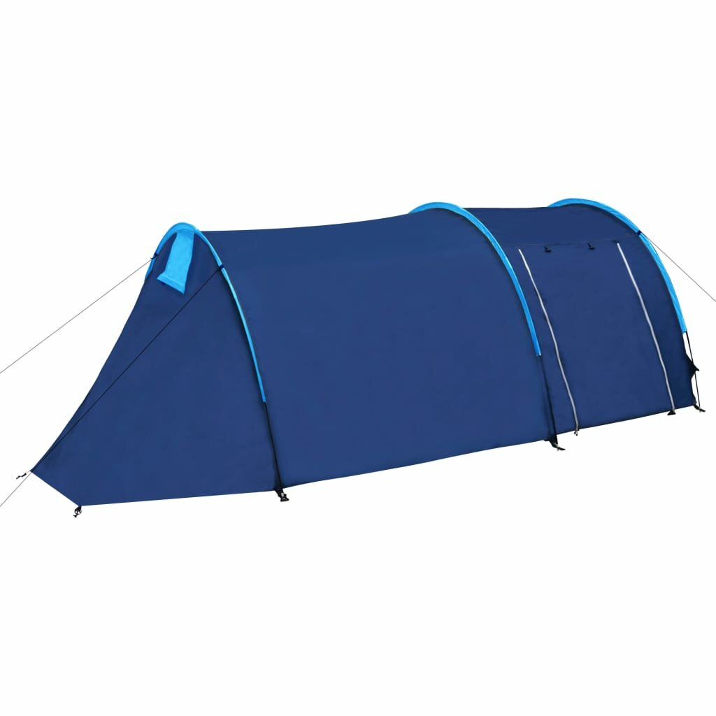 [US Direct] Su Geçirmez Kampçılık Çadır 2~4 Kişilik Tünel Çadır Kampçılık Yürüyüş Seyahat Fiberglas Direkleri Mavi