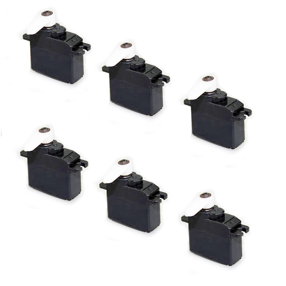 

6 PCS Dynam Analog Micro Servo 17g 2.6kg/cm 5V for RC Airplane Fixed Wing Helicopter