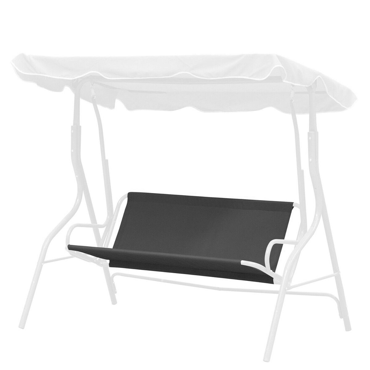 Polyester 3 People Swing Seat Cover Waterproof UV-proof Replacement Chair Cushion Patio Garden