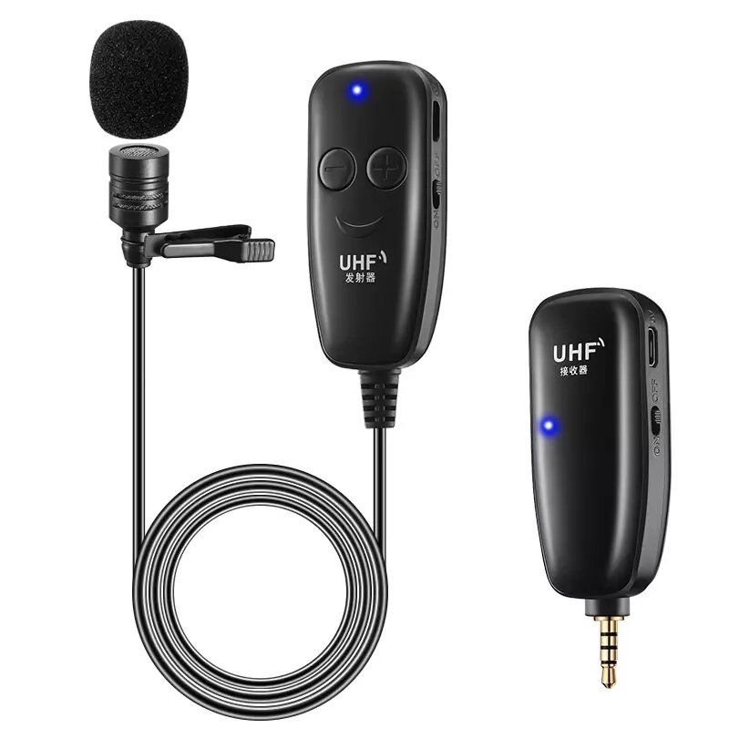 

Bakeey UHF Wireless Lavalier Microphone with Lavalier Lapel Mic Transmitter & Receiver for Computer Speaker Phone DSLR C