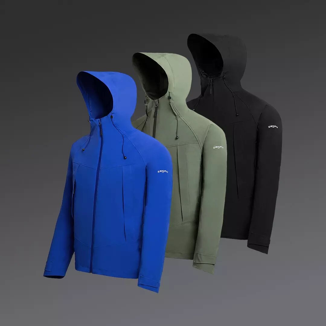 ZENPH eVent Aerojel Soğuk Dirençli Takım 3 in 1 Ceket Sıcak Kalın Su Geçirmez Parkas Coat Erkek Kış Dış Giyim Kış Ceketler
