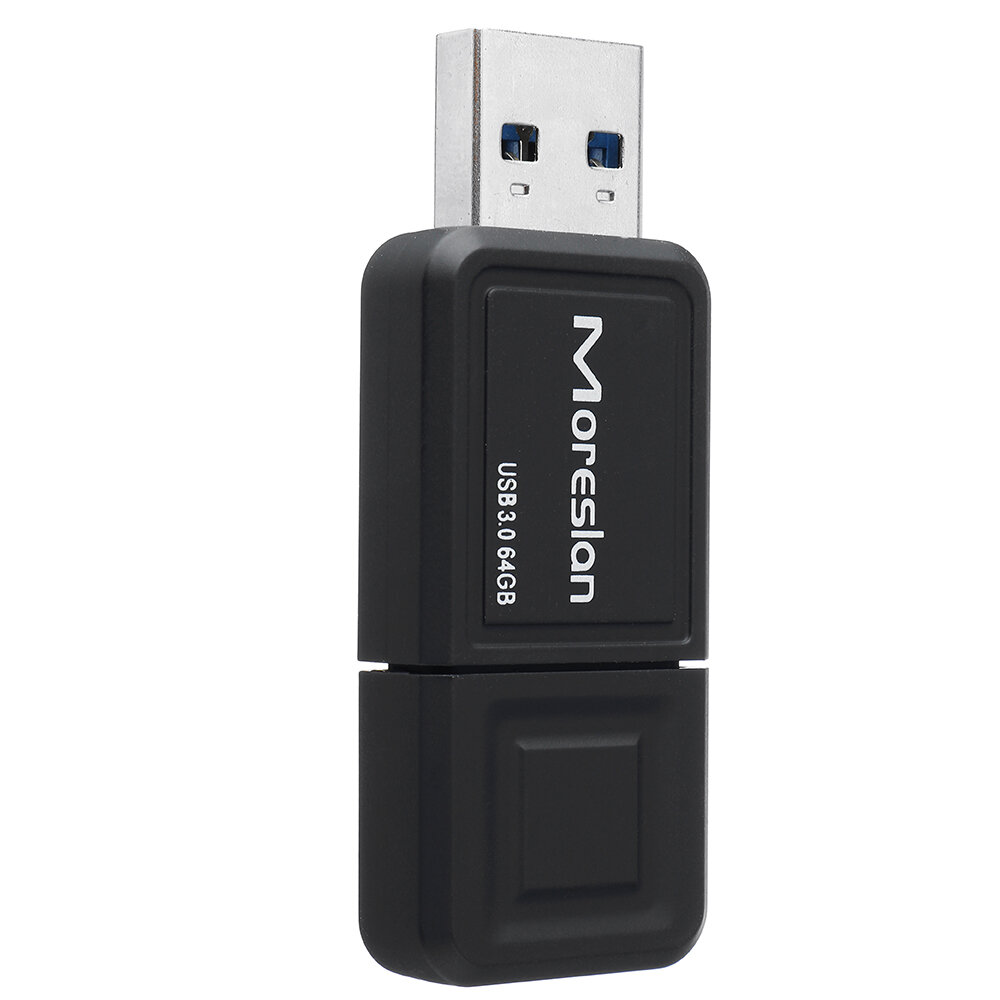 Moreslan Mini USB 3.0 64GB USB Flash Drive Memory U Disk Pendrive Plastic Retractable Portable Thumb