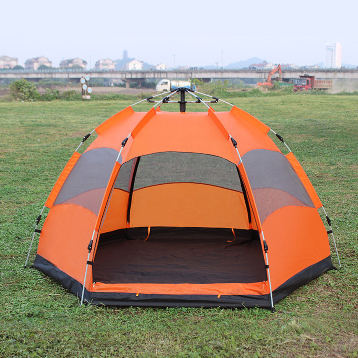 في الهواء الطلق التلقائي خيمة الشاطئ الشمس المأوى UV حماية 4-6Persons خيمة عائلية للتخييم
