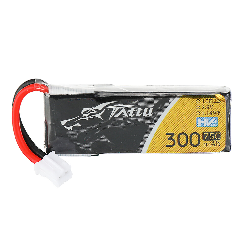 TATTU 3.8V 300mAh 75C 1S PH2.0 Plug Lipo-batterij voor Happymodel Mobula6 Eachine TRASHCAN Snapper6 