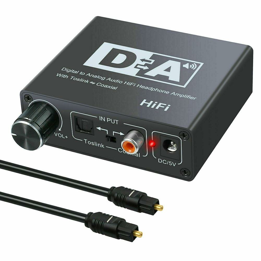 HIFI DAC Amp رقمي إلى أنالوج صوت محول فك 3.5 مللي متر AUX RCA مكبر للصوت محول Toslink Optical Coaxial Output DAC 24bit