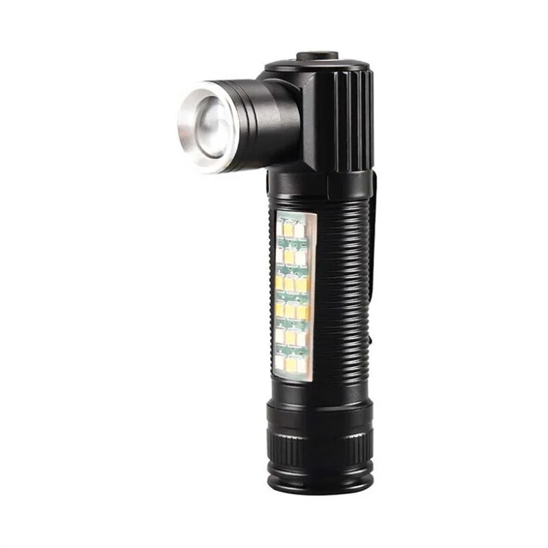 

Red Blue SMD Outdoor Emergency LED Flashlight Camping 2 in 1 Inspection Car Lighting Torch Headlamp Zoomable Waterproof